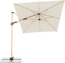 Vierkante zweefparasol met granieten voet