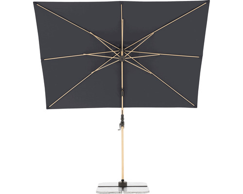 Rechthoekige parasol met parasolvoet