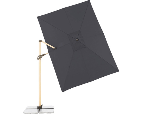 Rechthoekige parasol met standaard