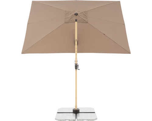 Rechthoekige parasol met parasolvoet