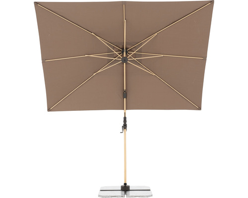 Rechthoekige parasol met standaard voor buiten