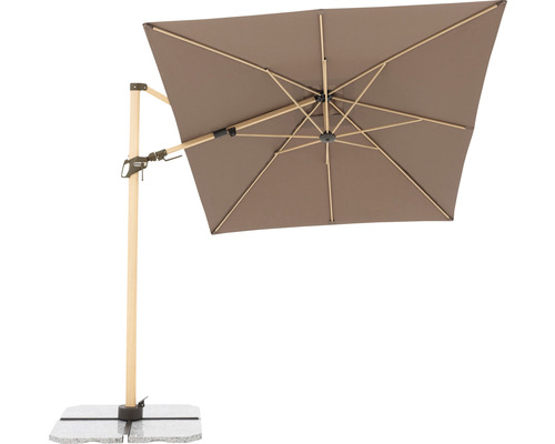 Vierkante zweefparasol met voet