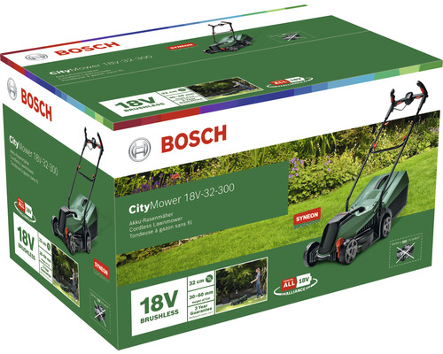 Verpakking Bosch CityMower 18V-32-300 accu grasmaaier