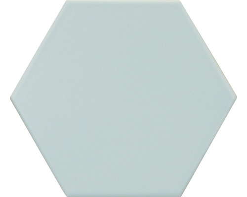 Wand- en vloertegel Qroma zeshoek clair blue 10.1x11.6 cm