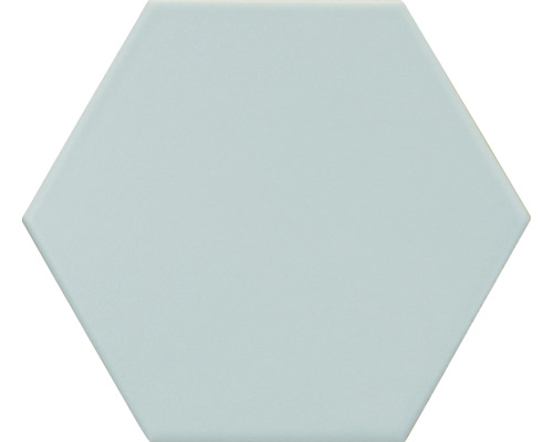 Wand- en vloertegel Qroma zeshoek clair blue 10.1x11.6 cm Zeshoekige tegel