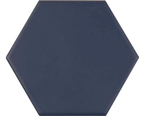 Wand- en vloertegel Qroma zeshoek naval blue 10.1x11.6 cm Zeshoekige tegel