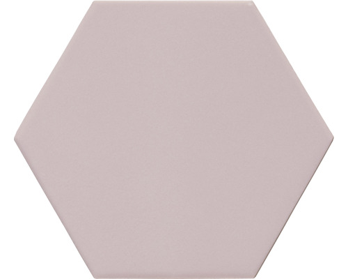 Wand- en vloertegel Qroma zeshoek roze 10.1x11.6 cm