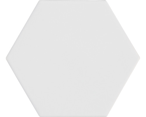 Wand- en vloertegel Qroma zeshoek white 10.1x11.6 cm Zeshoekige tegel