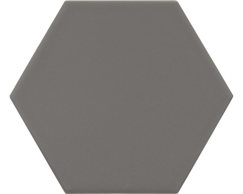 Wand- en vloertegel Qroma zeshoek grey 10.1x11.6 cm Zeshoekige vloertegel