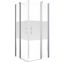 Hoekdouche met glas en handgrepen