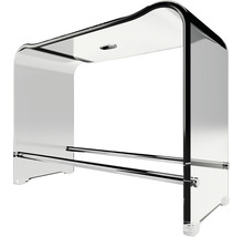 Transparante badkamerkruk met handdoekhouders