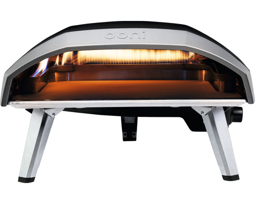 OONI Pizzaoven Koda 16 gas 30 Mb, RVS zilver-zwart 58x63x35 cm