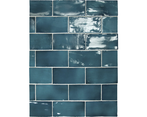 Wandtegel handvorm Artcore glacier 7.5x15 cm Rechthoekige, glanzende tegels met voegen