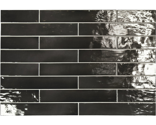 Wandtegel handvorm Artcore black 6x40 cm