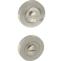 Rozet rond Porto met WC-/badkamersluiting nikkel mat