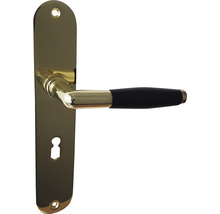 Deurkruk paar Ensuite op schild met sleutelgat SL56 messing