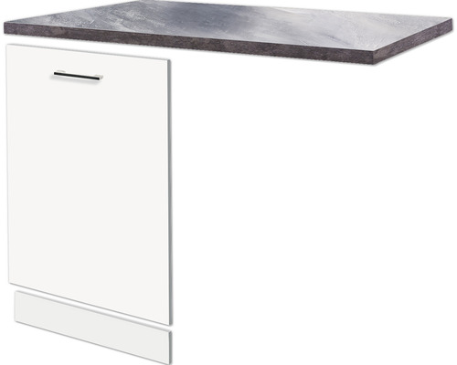 FLEX WELL Vaatwasserpaneel inclusief plint en werkblad Lucca wit 110x60x85 cm Keukenkast met werkblad