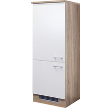 Hoge kast met twee deuren en handgrepen