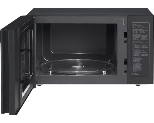 Geopende magnetron met draaiplateau