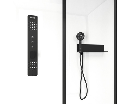 Douche met douchekop en douchepaneel