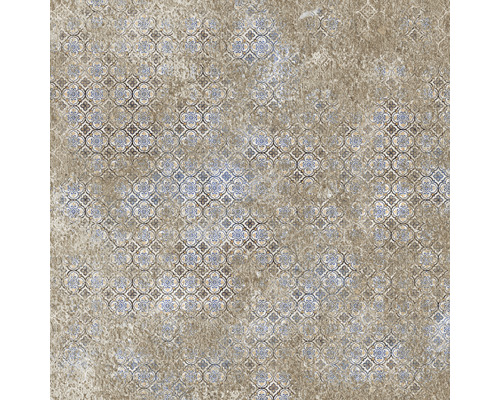 Wand- en vloertegel Medina grey blue 80x80 cm gerectificeerd Decoratieve tegel met ornamentpatroon