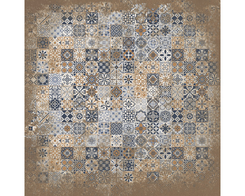 Wand- en vloertegel Medina iron rustique 80x80 cm gerectificeerd Tegelpatroon met diverse ontwerpen voor wand en vloer