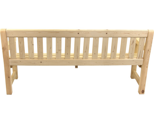 Houten bank met lattenbodem rugleuning