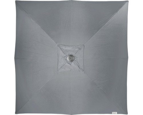 Vierkante parasol, van bovenaf gezien.