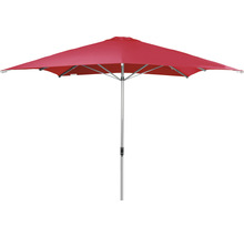 Vierkante parasol met middenmast voor de tuin