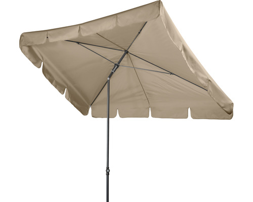 Vierkante parasol met metalen frame en stoffen bekleding