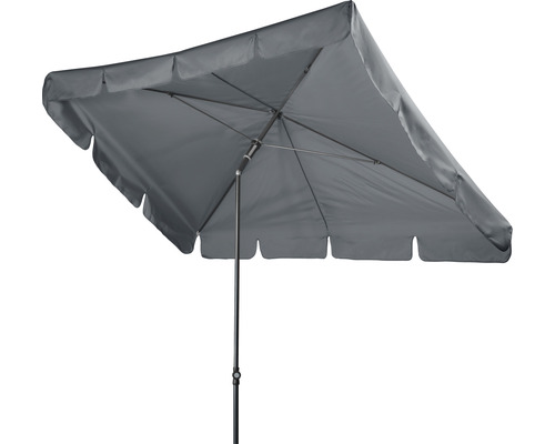 Rechthoekige parasol met zwengel en middenstok
