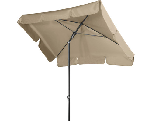 Rechthoekige parasol met metalen frame en stoffen bekleding