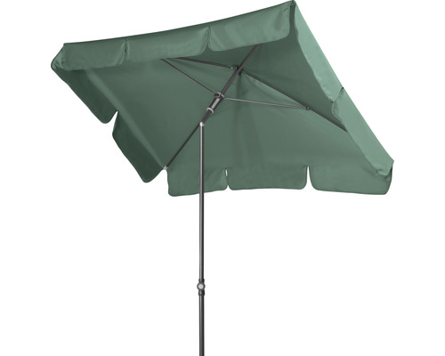 Vierkante groene parasol met slinger