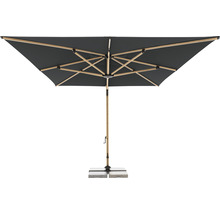 DOPPLER Zweefparasol Alu Hout XL Ultra antraciet 400x300 cm