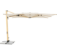 Vrijhangende parasol met voetplaten voor de tuin