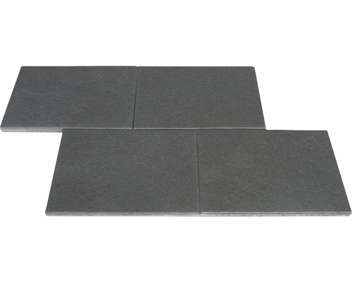 DIEPHAUS Terrastegel Luxury met facet basalt zwart, 60 x 40 x 4 cm Grijze vloertegels
