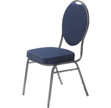 Stoel met bekleding en metalen frame