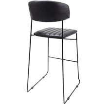 Barstoel met rugleuning en metalen frame