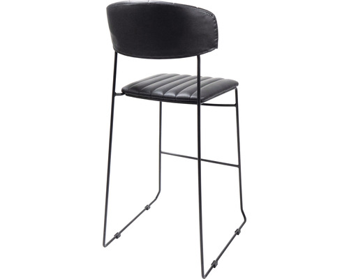 Barstoel met rugleuning en metalen frame