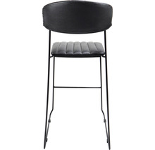 Barstoel met zit- en rugkussen en metalen frame