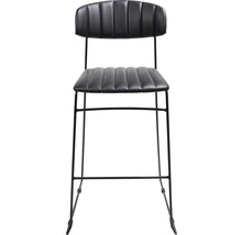 Barstoel met rugleuning, zitting en frame.