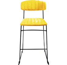 Barstoel met rugleuning en metalen frame