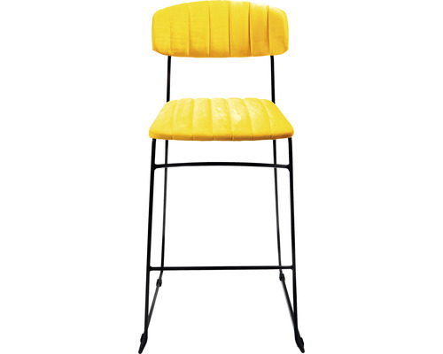 Barstoel met rugleuning en metalen frame