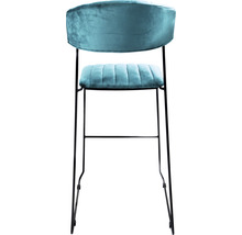 Barstoel met stoffen bekleding en metalen frame