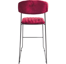 Barstoel met rugleuning en fluwelen bekleding