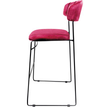 Barkruk met rugleuning en metalen frame