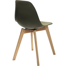 Stoel met zitschaal en houten poten