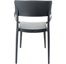 Kunststof tuinstoel, achteraanzicht