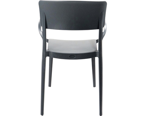 Kunststof tuinstoel, achteraanzicht