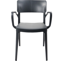 Kunststof stoel met armleuning